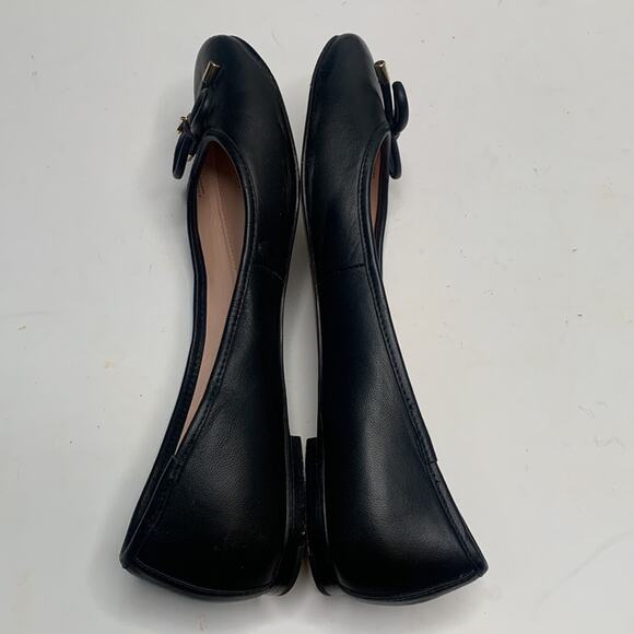 KATE SPADE NEW YORK Willa Leather Ballet Flats Shoes Bow Charm S-118 Sz 8.5 - Picture 6 of 9